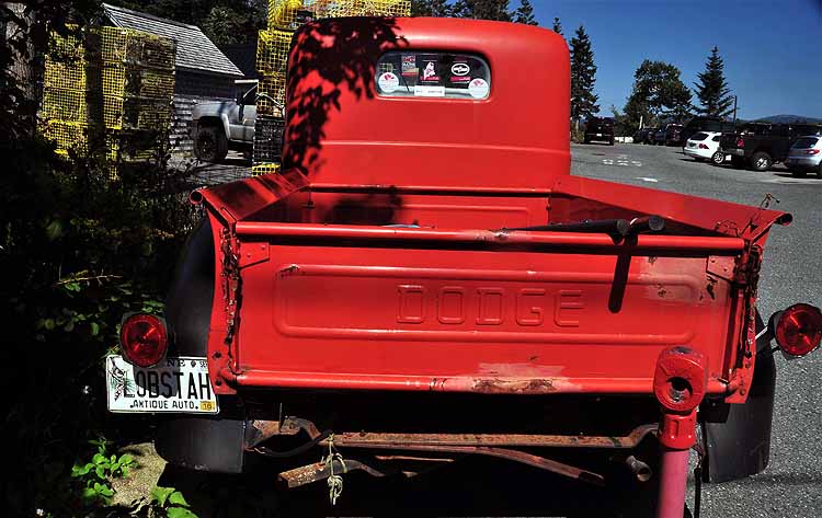 old red truck